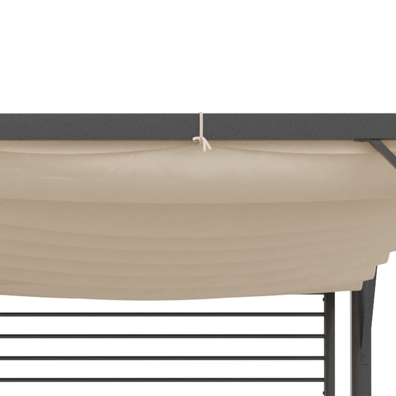 Metal Frame Pergola With Fabric Roof, 3m x 3m