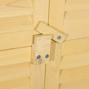 Wooden Garden Storage Cupboard With Asphalt Roof And Lockable Double Doors Natural 160cm