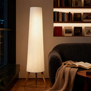 Dimmable Tripod Floor Lamp with Foot Switch for Living Room and Bedroom Lighting White AOSOM