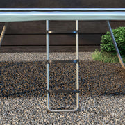 Galvanised Steel Trampoline Ladder 2 or 3 Steps Outdoor Accessory for 6ft to 16ft Trampolines by SPORTNOW AOSOM