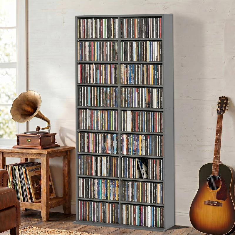 Tall Media Storage Unit Grey - image 2