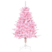 4ft pink artificial Christmas tree on a white metal base