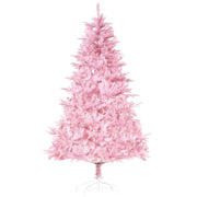 5ft pink artificial Christmas tree on a white metal base