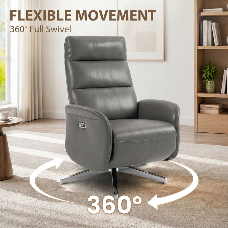 Electric Recliner Chair With Full-Body Support and USB Charging for Living Room Comfort