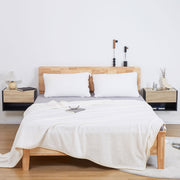 Wall Mounted Bedside Tables Set of 2 With Drawer and Shelf Modern Bedroom Oak Tone