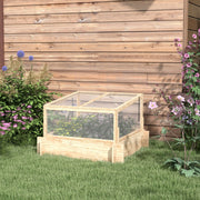 Wooden Greenhouse Planter Box With Lift-Up Lid For Growing Plants Outdoors