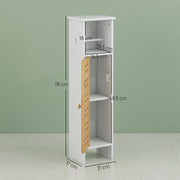 White Bathroom Storage Cabinet With Toilet Roll Holder Ideal For Compact Spaces