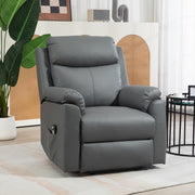Electric Riser Recliner Chair With Adjustable Backrest For Mobility Support, Charcoal Grey