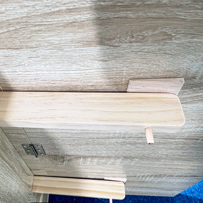 Four Seater Drop Leaf Dining Table Space Saving Folding Design for Dining Room Wood Effect