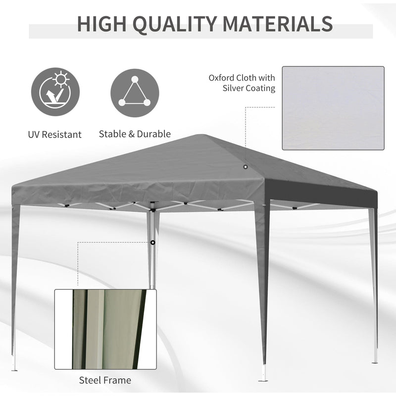 Image of a grey 3m x 3m pop up gazebo