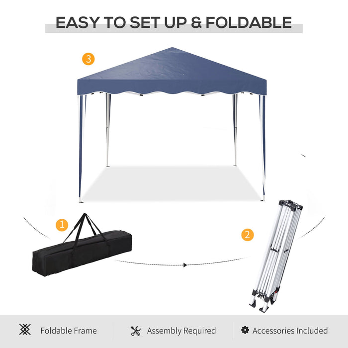 Pop Up Gazebo, 3x3m - Blue