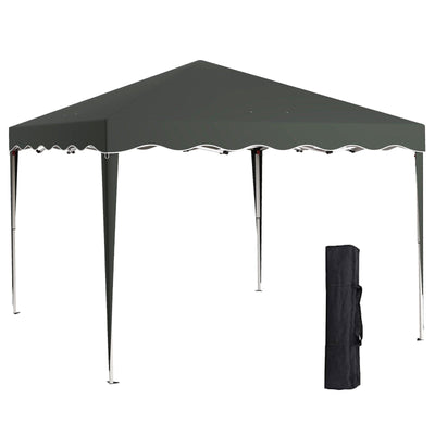 3x3m Pop Up Gazebo For Outdoor Events With Adjustable Height Legs Outsunny
