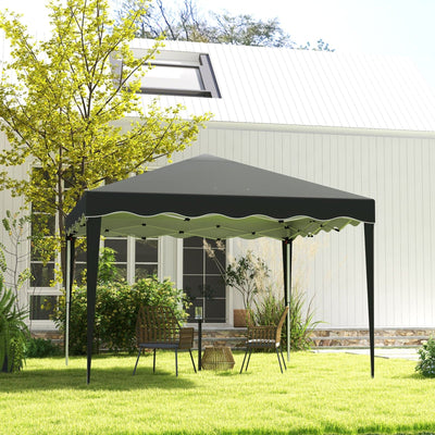 3x3m Pop Up Gazebo For Outdoor Events With Adjustable Height Legs Outsunny