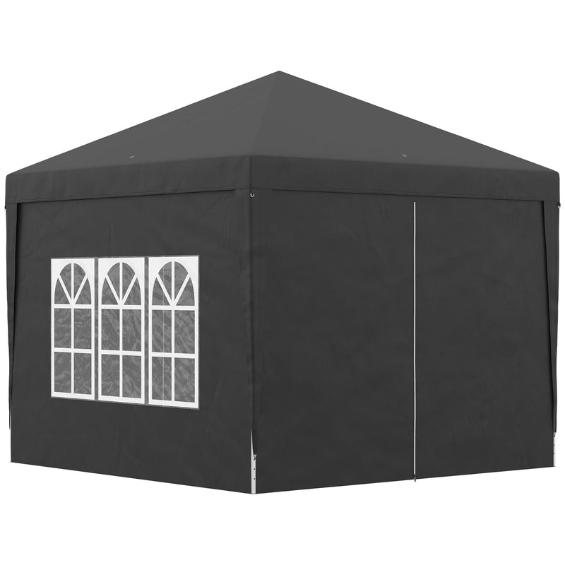 Pop Up Gazebo With Sides, 3x3m