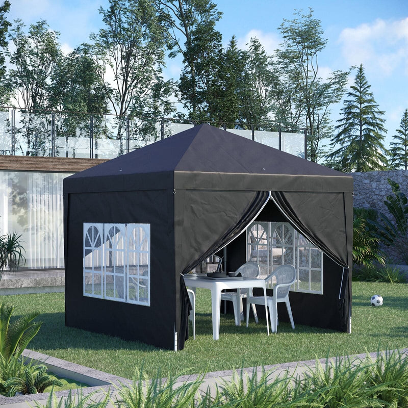 Pop Up Gazebo With Sides, 3x3m