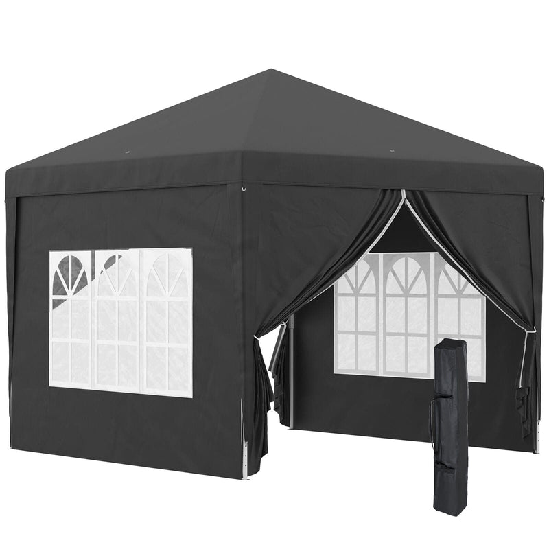Pop Up Gazebo With Sides, 3x3m
