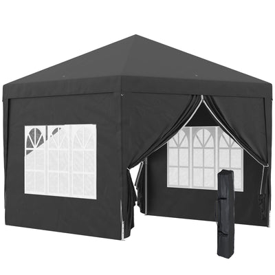 3x3m Pop Up Gazebo With Sides For Outdoor Events Outsunny