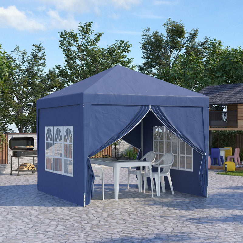 Pop Up Gazebo With Sides, 3x3m