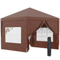 3x3m Pop Up Gazebo With Sides For Outdoor Events Outsunny