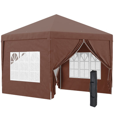 3x3m Pop Up Gazebo With Sides For Outdoor Events Outsunny