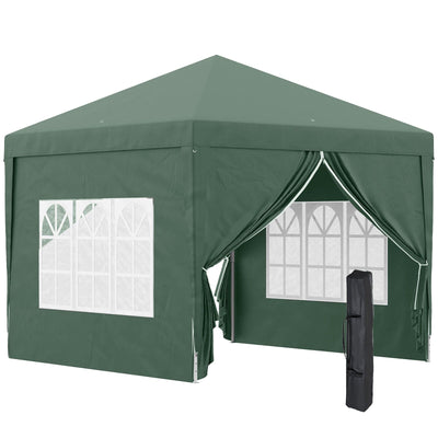 3x3m Pop Up Gazebo With Sides For Outdoor Events Outsunny