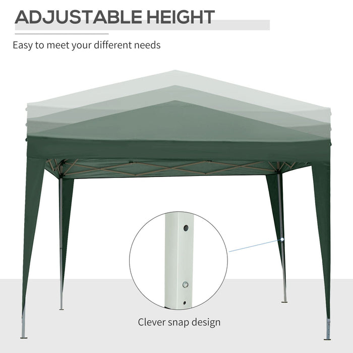 3x3 Pop Up Gazebo With Sides, Green