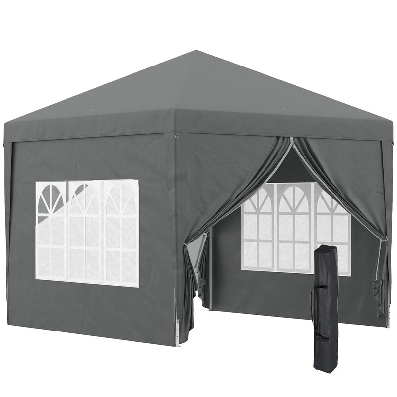 Pop Up Gazebo With Sides, 3x3m