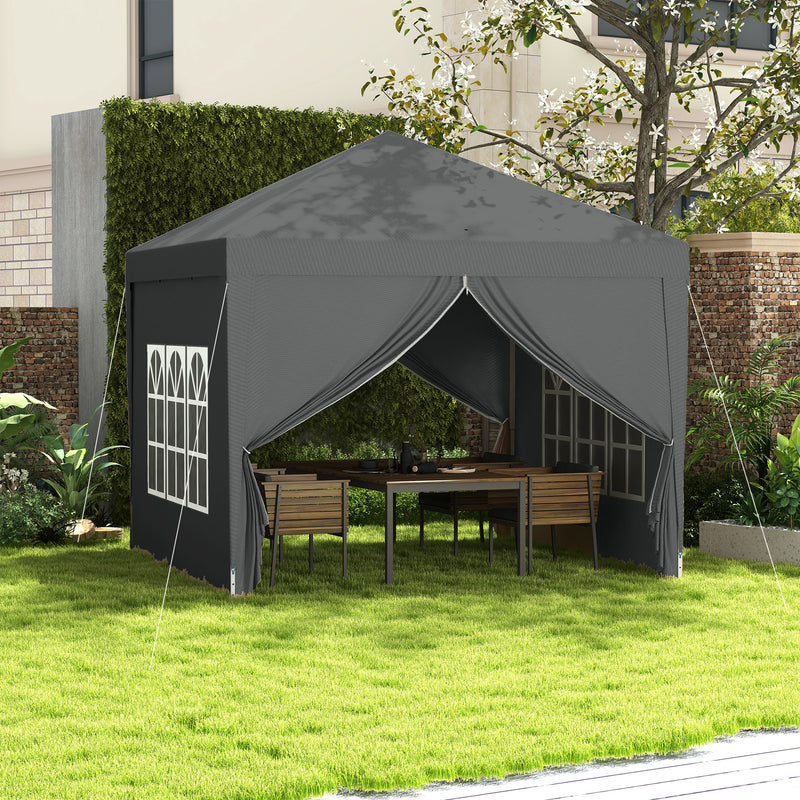Pop Up Gazebo With Sides, 3x3m