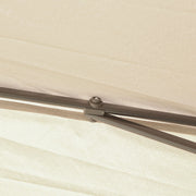 Close-up of the beige PA-coated Oxford canopy fabric weave