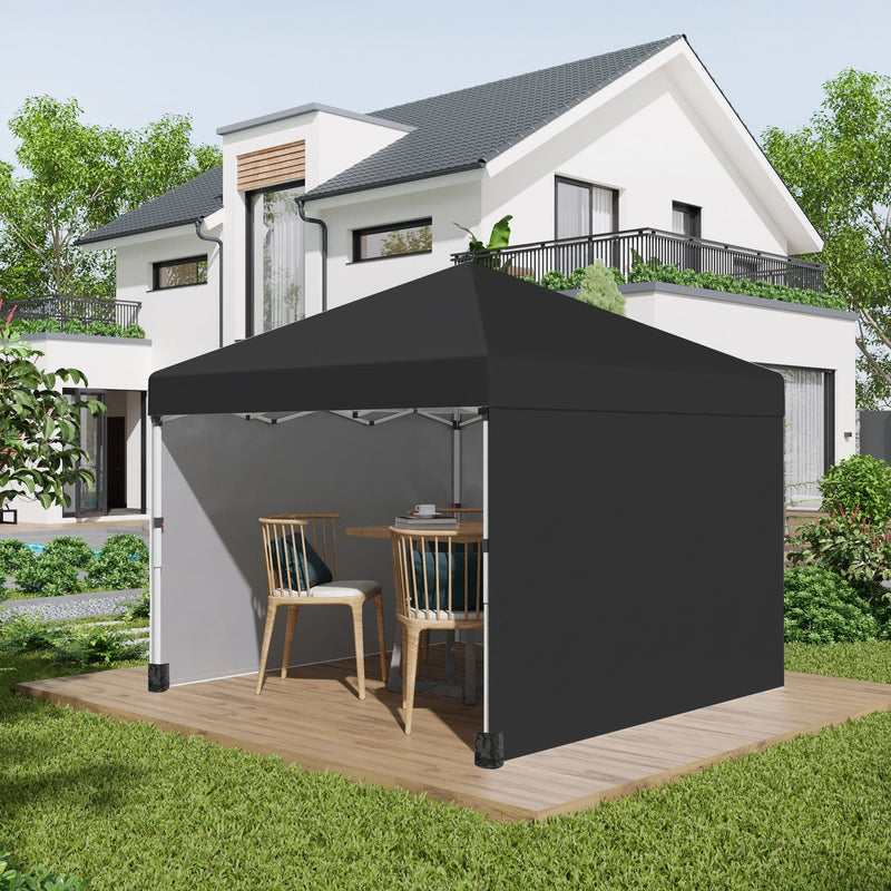 Image of a black 3m x 3m Pop Up Gazebo With Sides