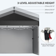 Image of a black 3m x 3m Pop Up Gazebo With Sides