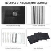 Image of a black 3m x 3m Pop Up Gazebo With Sides