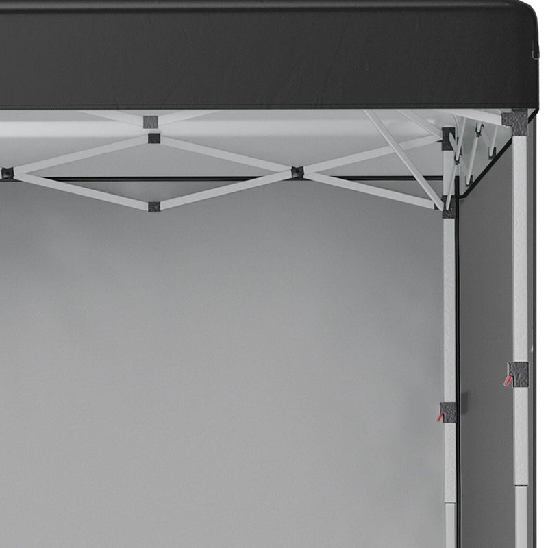 Image of a black 3m x 3m Pop Up Gazebo With Sides