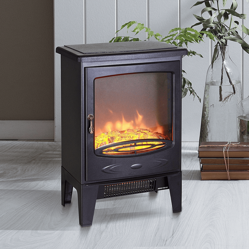 Electric Fireplace, Freestanding, Flame Effect, 950w/1850W