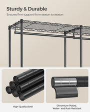 Portable open wardrobe tool-free clip assembly detail