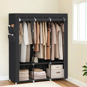 Close-up of side pocket on Songmics portable wardrobe