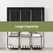 Songmics portable wardrobe styled in a bedroom corner