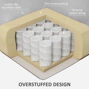 Reclining Massage Armchair with Eight Points and Padded Comfort for Home Office Light Grey