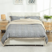 Double Ottoman Bed Frame with Storage Drawer Ideal for Bedrooms and Guest Rooms Cream