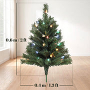 Dimensions diagram of the lit Christmas tree showing 0.6 m height and 0.4 m width