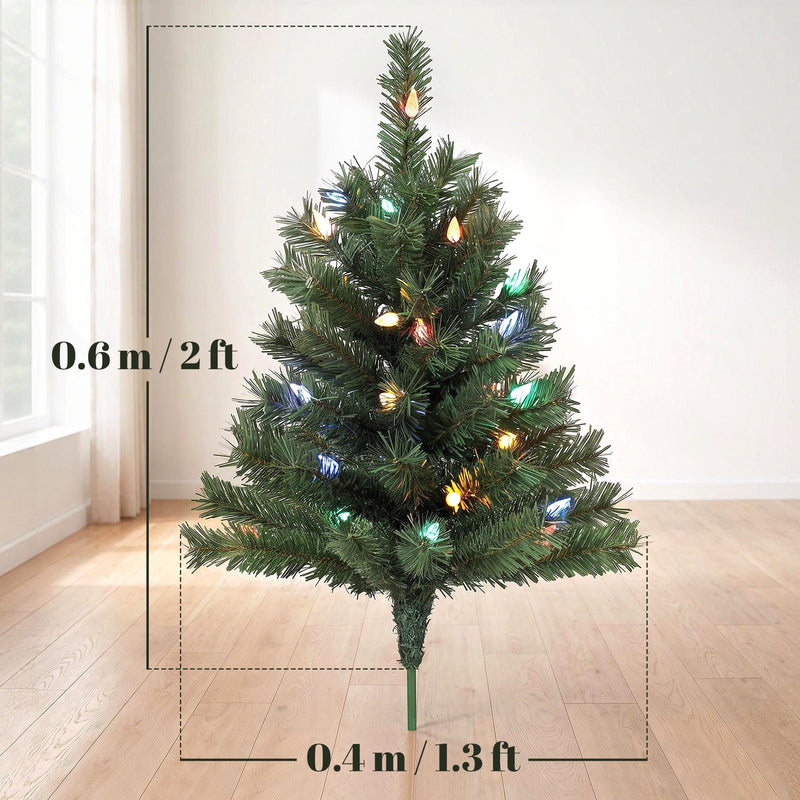 Dimensions diagram of the lit Christmas tree showing 0.6 m height and 0.4 m width