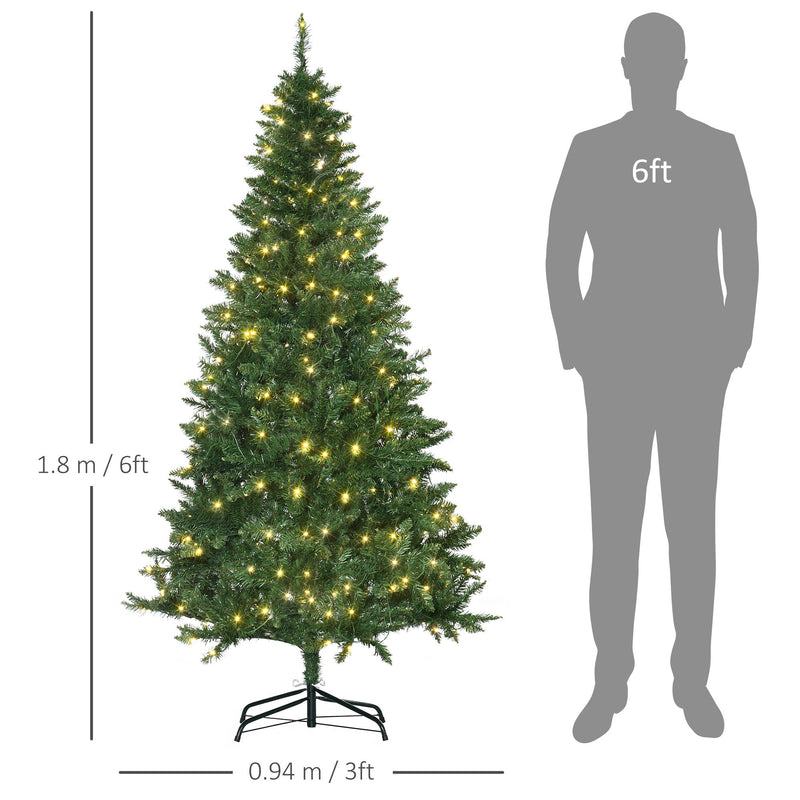 6ft Christmas tree dimension diagram showing 1.8 m height and 0.94 m width