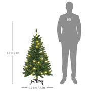 4ft Christmas tree dimension diagram showing 1.2 m height and 0.74 m width