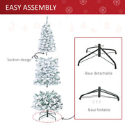 6ft tree built in three sections with detachable and foldable metal base