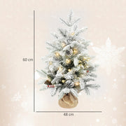 Dimensions diagram showing the mini tree at 60 cm high and 48 cm wide