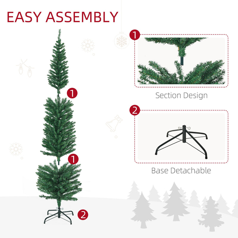 Assembly diagram showing the tree in sections with a detachable base