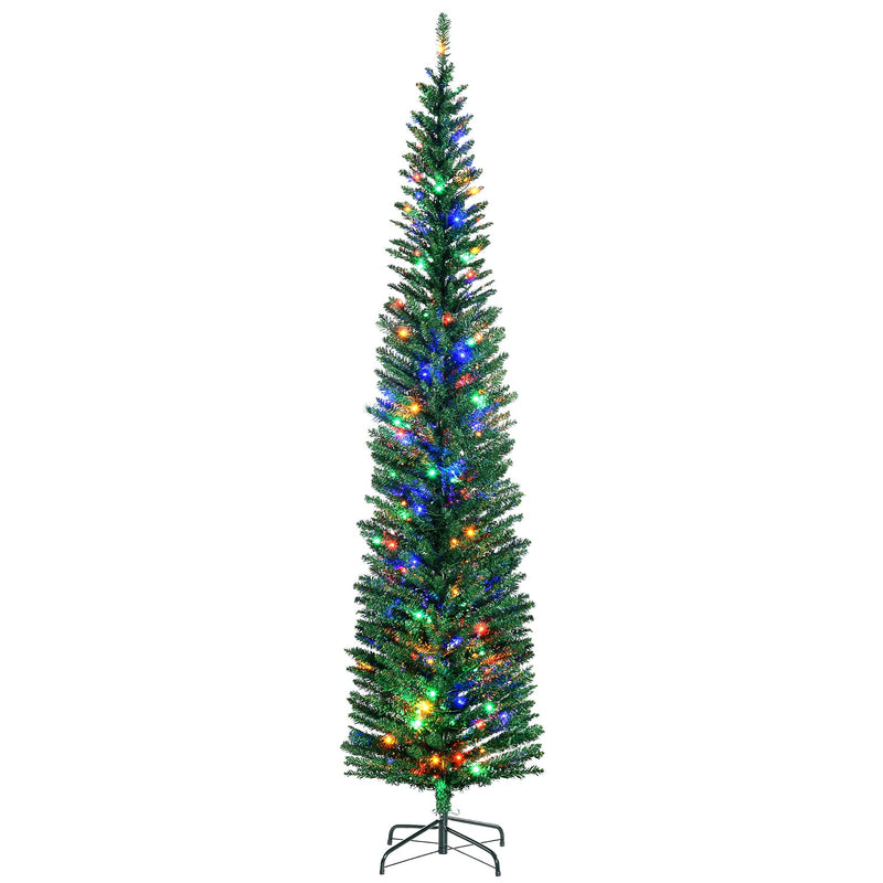 Second studio photo of the pre-lit pencil tree on a plain white background