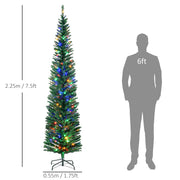 Dimensions diagram showing the tree at 2.25 m (7.5ft) tall with a 0.55 m wide base beside a 6ft figure
