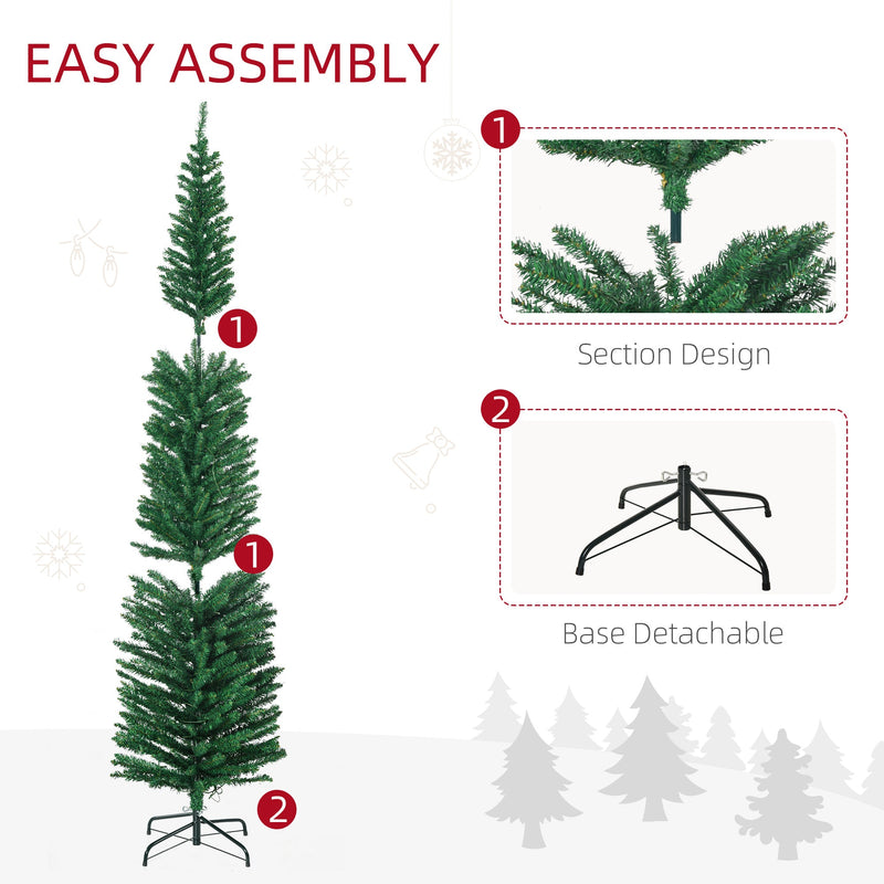 Assembly diagram showing the tree in sections with a detachable base