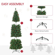 7ft tree in three sections with detachable and foldable base